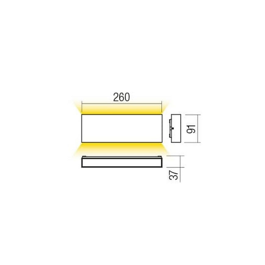 Redo 90389 - LED vägglampa för utomhusbruk KAMAL LED/15W/230V 3000K IP54 brun