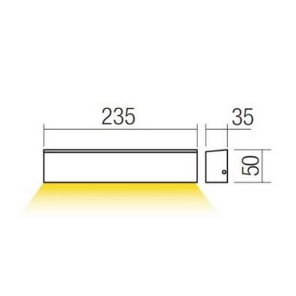 Redo 90393 - LED vägglampa för utomhusbruk OMNIA LED/12W/230V 3000K IP54 vit