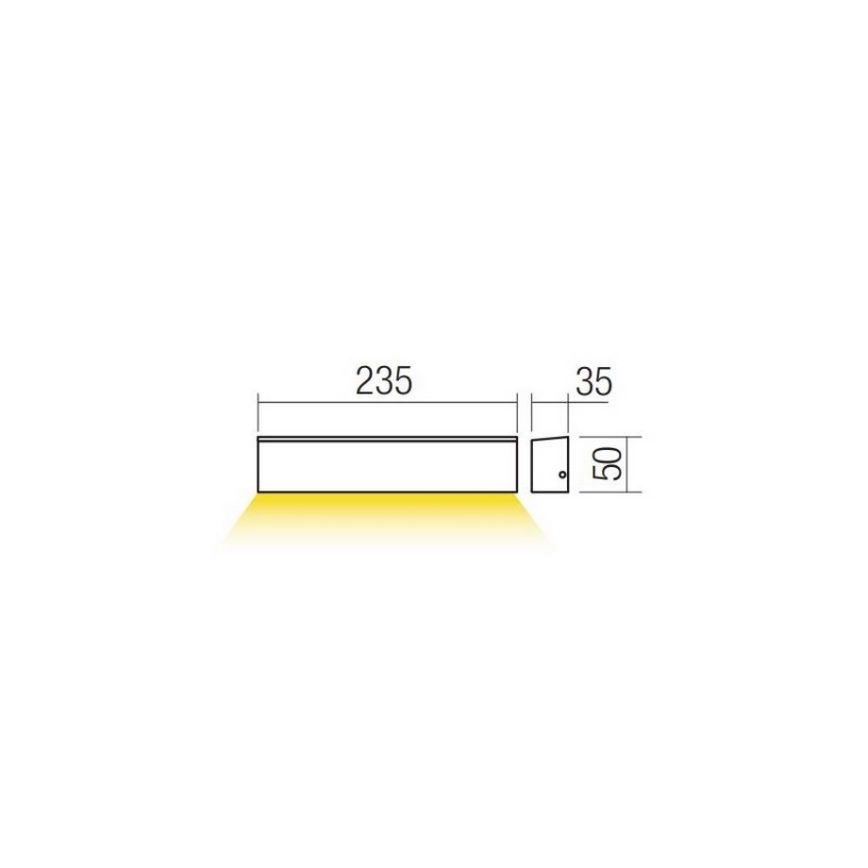 Redo 90393 - LED vägglampa för utomhusbruk OMNIA LED/12W/230V 3000K IP54 vit