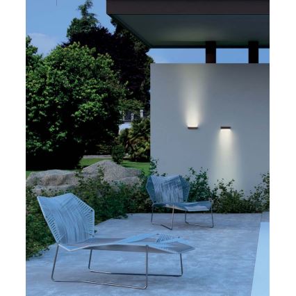 Redo 90394 - LED vägglampa för utomhusbruk OMNIA LED/12W/230V 3000K IP54 grå