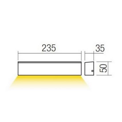 Redo 90394 - LED vägglampa för utomhusbruk OMNIA LED/12W/230V 3000K IP54 grå
