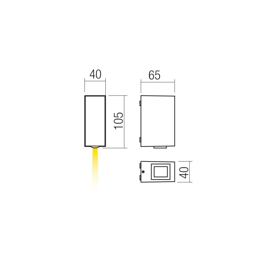 Redo 90413 - LED vägglampa för utomhusbruk ACE LED/3,36W/230V 3000K IP54 vit