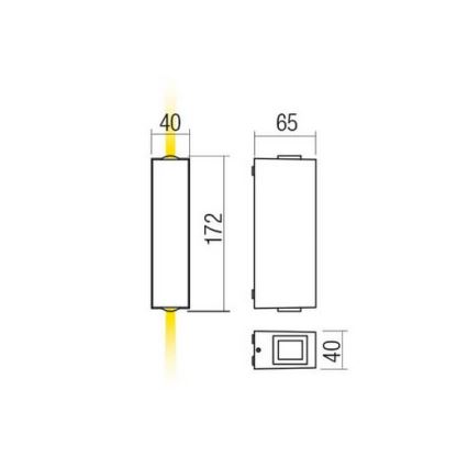 Redo 90424 - LED vägglampa för utomhusbruk ACE LED/5,84W/230V 4000K IP54 brun