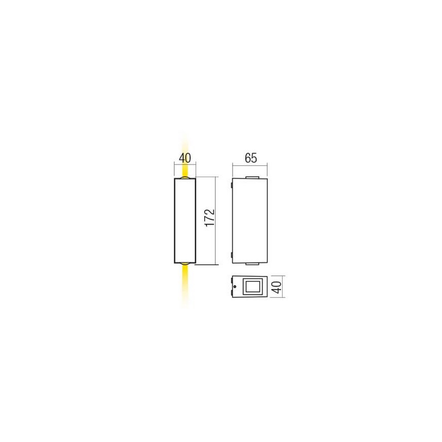 Redo 90424 - LED vägglampa för utomhusbruk ACE LED/5,84W/230V 4000K IP54 brun