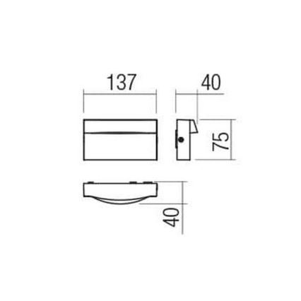 Redo 90425 - LED vägglampa för utomhusbruk POLIFEMO LED/8W/230V IP65 vit