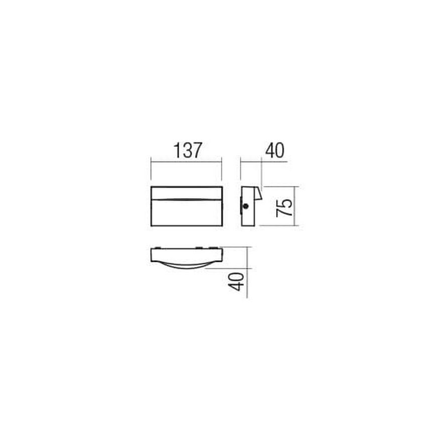 Redo 90425 - LED vägglampa för utomhusbruk POLIFEMO LED/8W/230V IP65 vit