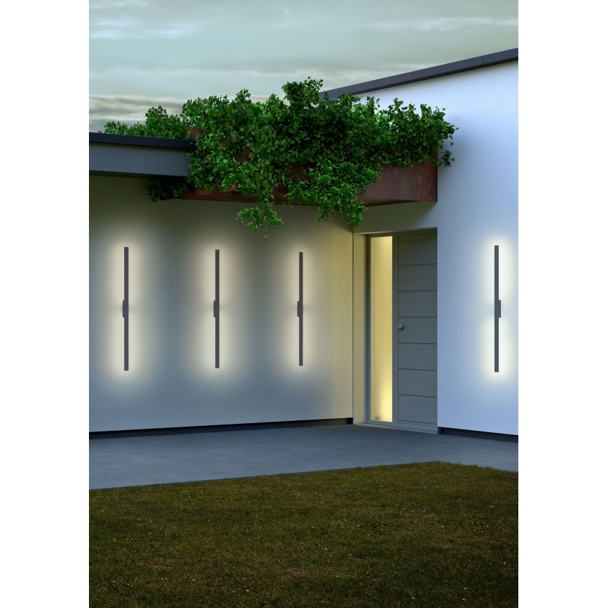 Redo 90431 - LED vägglampa för utomhusbruk REFLEXA LED/20W/230V 3000K 124 cm IP54 antracit