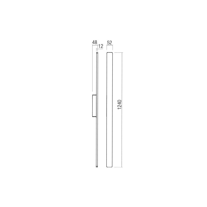 Redo 90431 - LED vägglampa för utomhusbruk REFLEXA LED/20W/230V 3000K 124 cm IP54 antracit