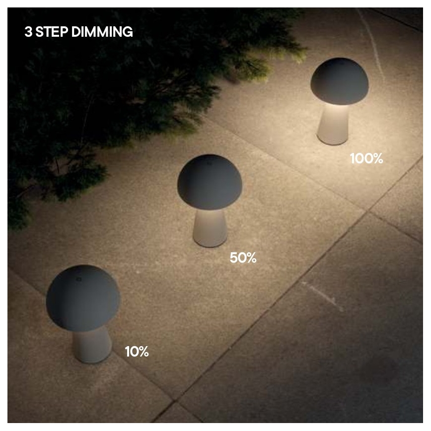Redo 90438 - LED-dimmbar beröringsstyrd utomhuslampa KIRA LED/4,7W/230V 2200 mAh IP44 vit