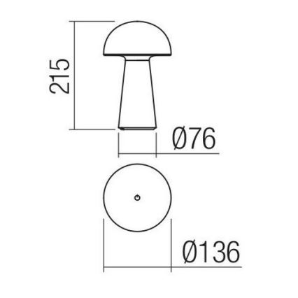 Redo 90438 - LED-dimmbar beröringsstyrd utomhuslampa KIRA LED/4,7W/230V 2200 mAh IP44 vit