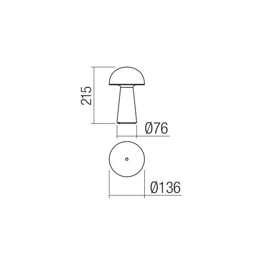 Redo 90439 - dimbar beröringsstyrd utomhuslampa KIRA LED/4,7W/230V 2200 mAh IP44 svart