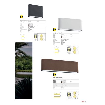 Redo 90451 - LED utomhusvägglampa KLIPPE LED/24W/230V 3000K IP54 vit