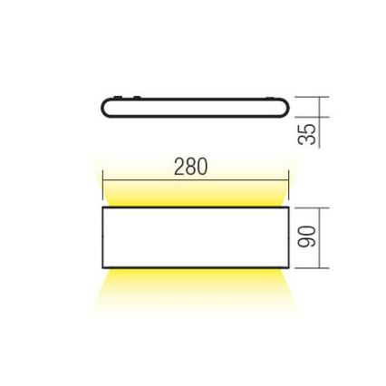 Redo 90451 - LED utomhusvägglampa KLIPPE LED/24W/230V 3000K IP54 vit