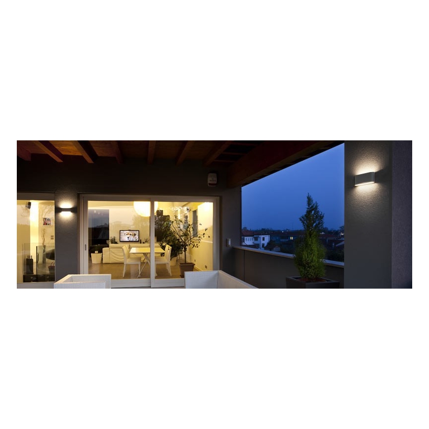 Redo 90452 - KLIPPE LED utomhusvägglampa, 24 W, 230 V, 3000 K, IP54, antracit