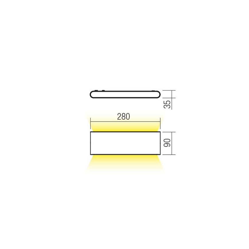 Redo 90453 - LED utomhusvägglampa KLIPPE LED/24W/230V 3000K IP54 brun