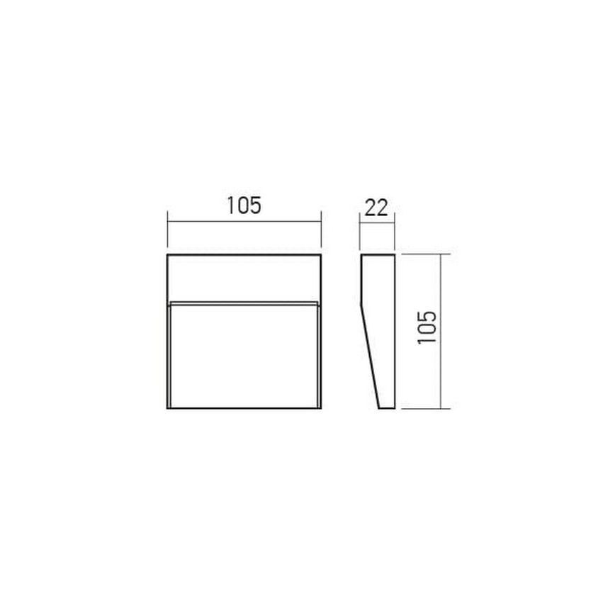 Redo 90474 - LED vägglampa för utomhusbruk LANDER LED/3W/230V IP54 vit
