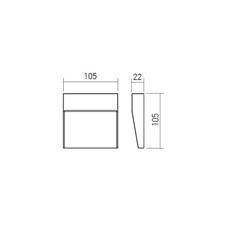 Redo 90475 - LED vägglampa för utomhusbruk LANDER LED/3W/230V IP54 antracit