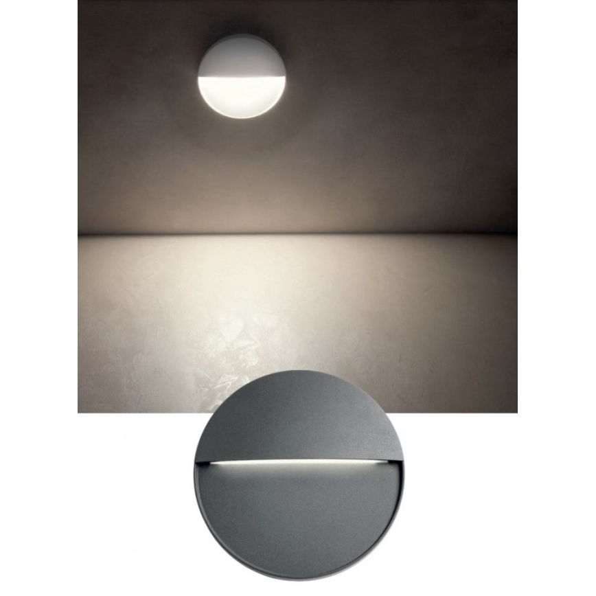 Redo 90476 - LED vägglampa för utomhusbruk LANDER LED/6W/230V IP54 vit