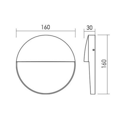 Redo 90476 - LED vägglampa för utomhusbruk LANDER LED/6W/230V IP54 vit