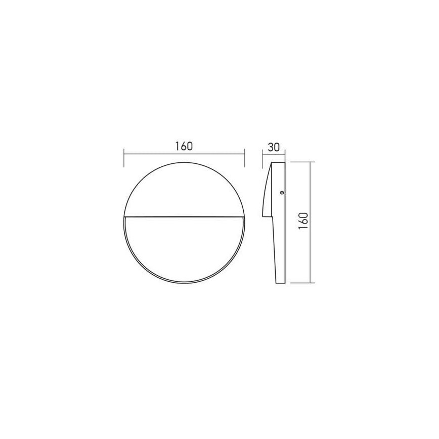 Redo 90476 - LED vägglampa för utomhusbruk LANDER LED/6W/230V IP54 vit