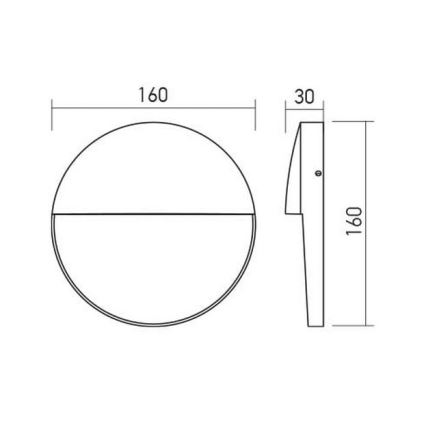 Redo 90477 - LED vägglampa för utomhusbruk LANDER LED/6W/230V IP54 antracit