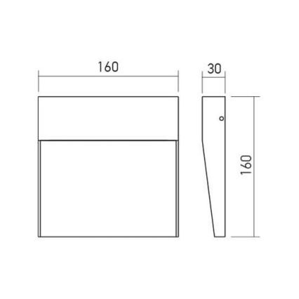 Redo 90478 - LED vägglampa för utomhusbruk LANDER LED/6W/230V IP54 vit