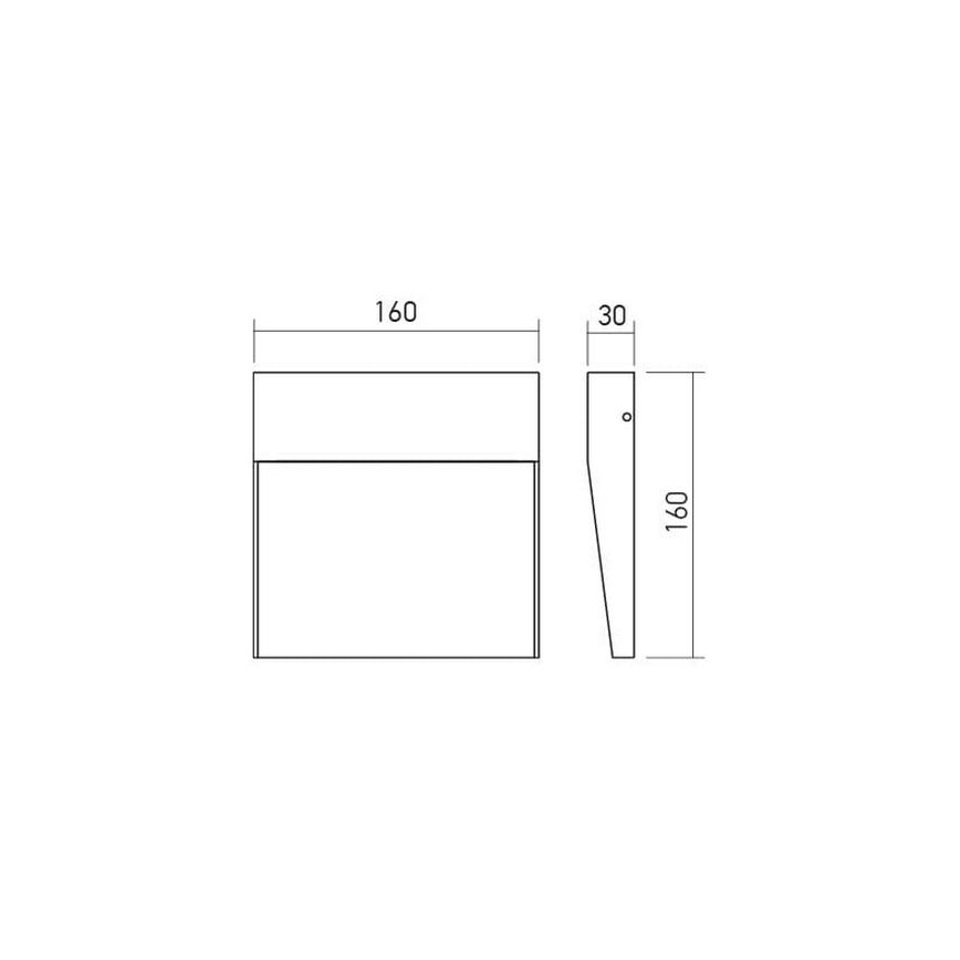 Redo 90478 - LED vägglampa för utomhusbruk LANDER LED/6W/230V IP54 vit