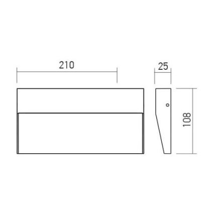 Redo 90481 - LED vägglampa för utomhusbruk LANDER LED/6W/230V IP54 antracit