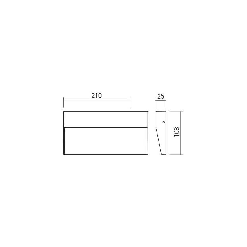 Redo 90481 - LED vägglampa för utomhusbruk LANDER LED/6W/230V IP54 antracit
