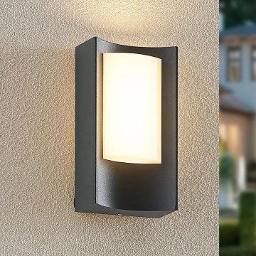 Redo 90483 - LED vägglampa för utomhusbruk WARP LED/8W/230V 3000K IP44 antracit