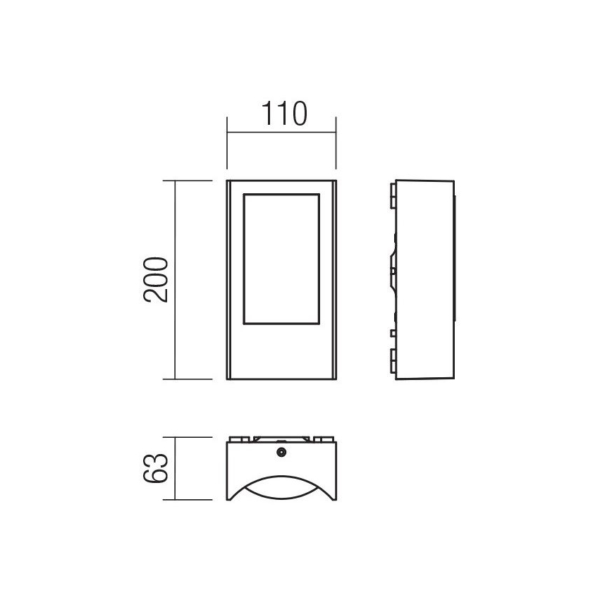 Redo 90483 - LED vägglampa för utomhusbruk WARP LED/8W/230V 3000K IP44 antracit