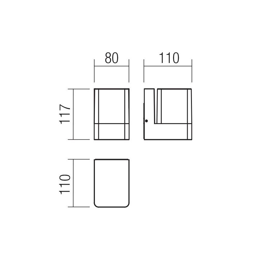 Redo 90489 - LED vägglampa för utomhusbruk TOK LED/9,4W/230V IP44 antracit