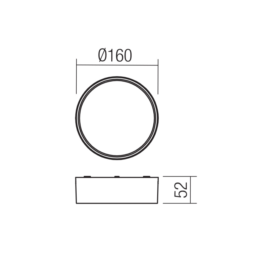Redo 90494 - LED taklampa för utomhusbruk URANIA LED/10W/230V diameter 16 cm 3000K IP65 vit