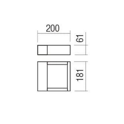 Redo 90508 - LED vägglampa för utomhusbruk WALD LED/10W/230V IP65 antracit