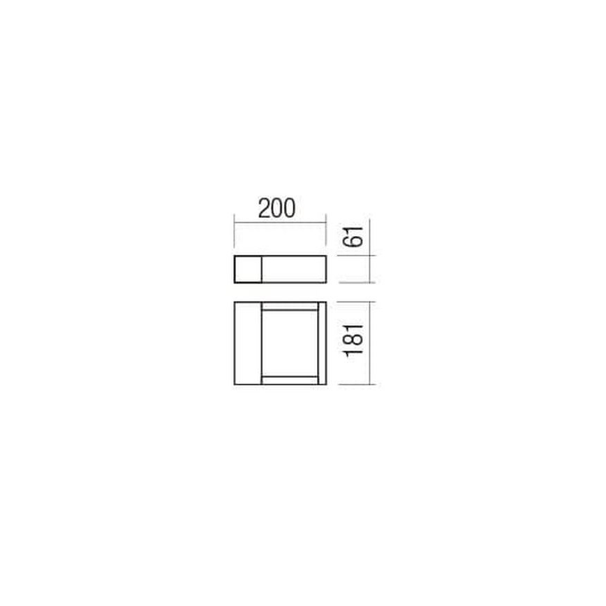 Redo 90508 - LED vägglampa för utomhusbruk WALD LED/10W/230V IP65 antracit