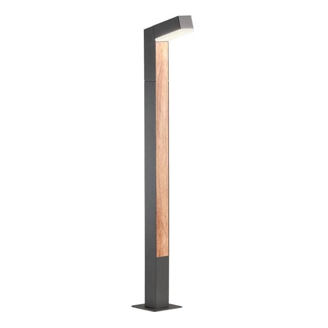 Redo 90512 - LED-lampa för utomhusbruk WOODY LED/10W/230V IP54 antracit