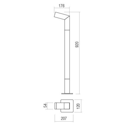 Redo 90512 - LED-lampa för utomhusbruk WOODY LED/10W/230V IP54 antracit