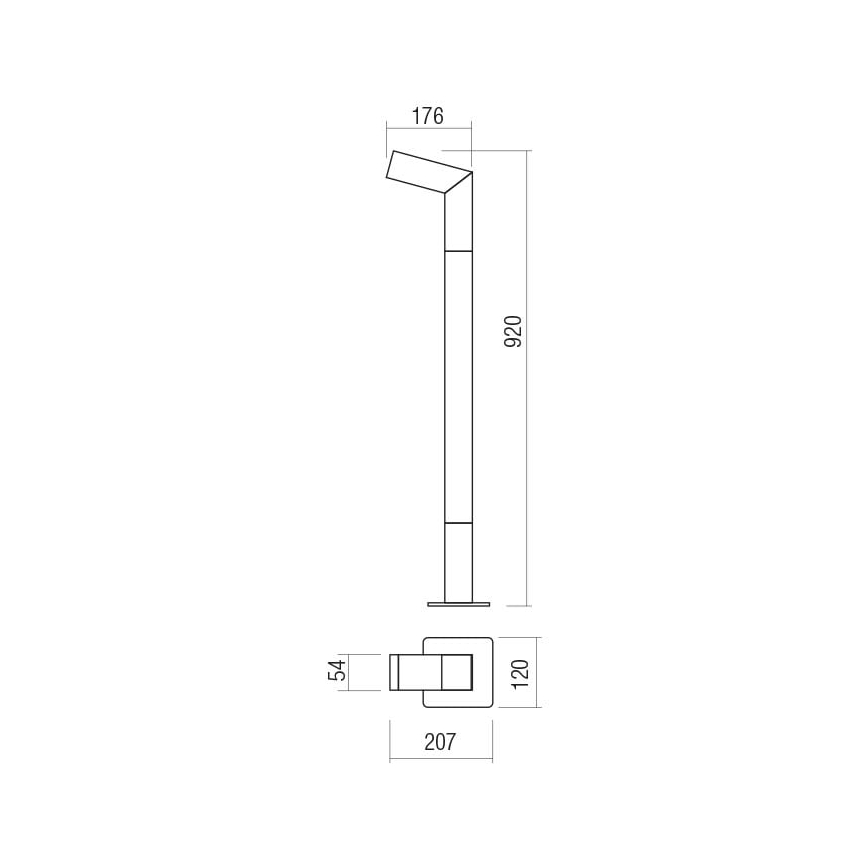 Redo 90512 - LED-lampa för utomhusbruk WOODY LED/10W/230V IP54 antracit