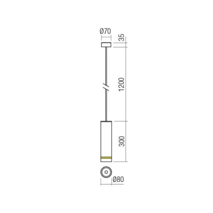 Redo 90514 - LED pendellampa för utomhusbruk KLOU LED/9W/230V IP54 antracit