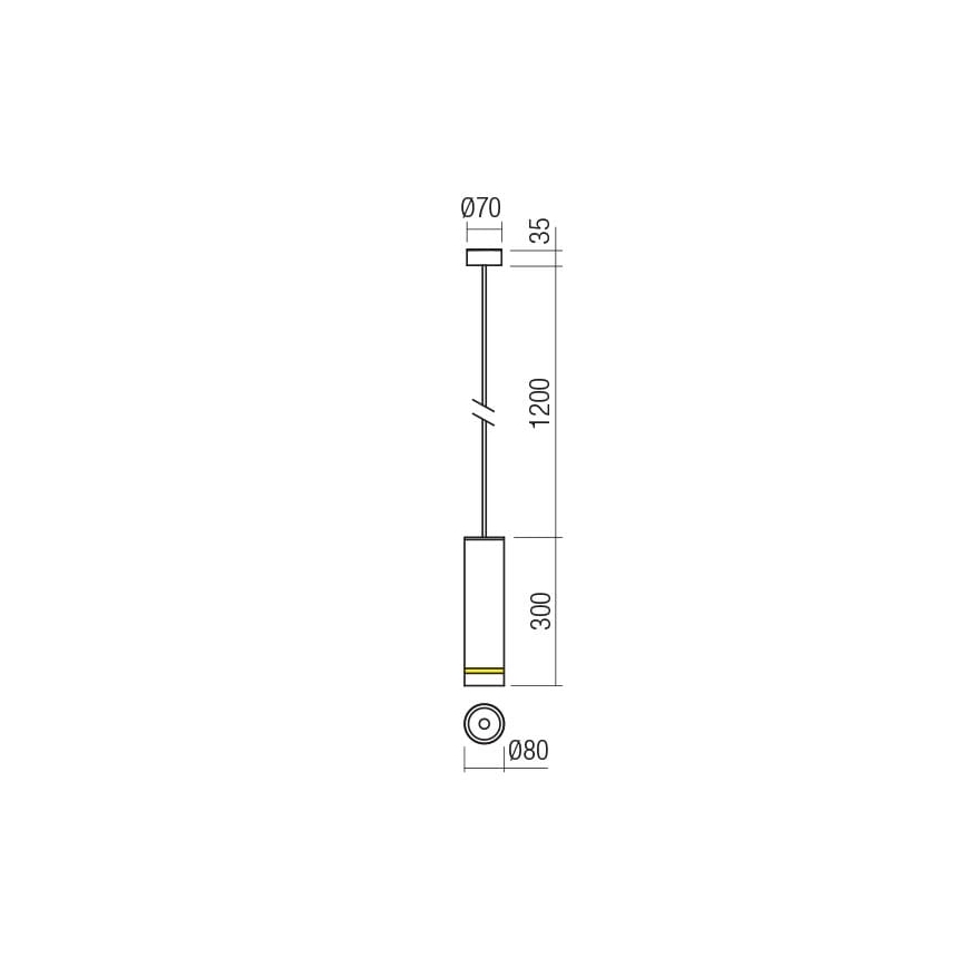 Redo 90514 - LED pendellampa för utomhusbruk KLOU LED/9W/230V IP54 antracit