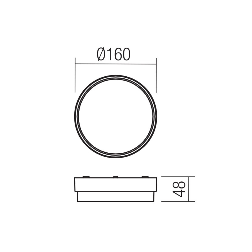 Redo 90516 - LED taklampa för utomhusbruk URANIA LED/10W/230V diameter 16 cm IP65 antracit