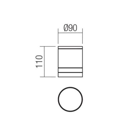 Redo 90519 - Taklampa för utomhusbruk CARGO 1xGU10/28W/230V IP54 antracit