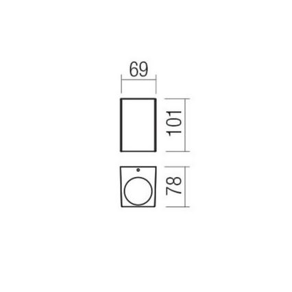 Redo 90528 - LED utomhusvägglampa BRIO LED/6W/230V 3000K IP54 brun
