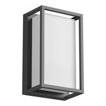 Redo 90533 - LED vägglampa för utomhusbruk QUADRIS LED/12W/230V IP54 antracit