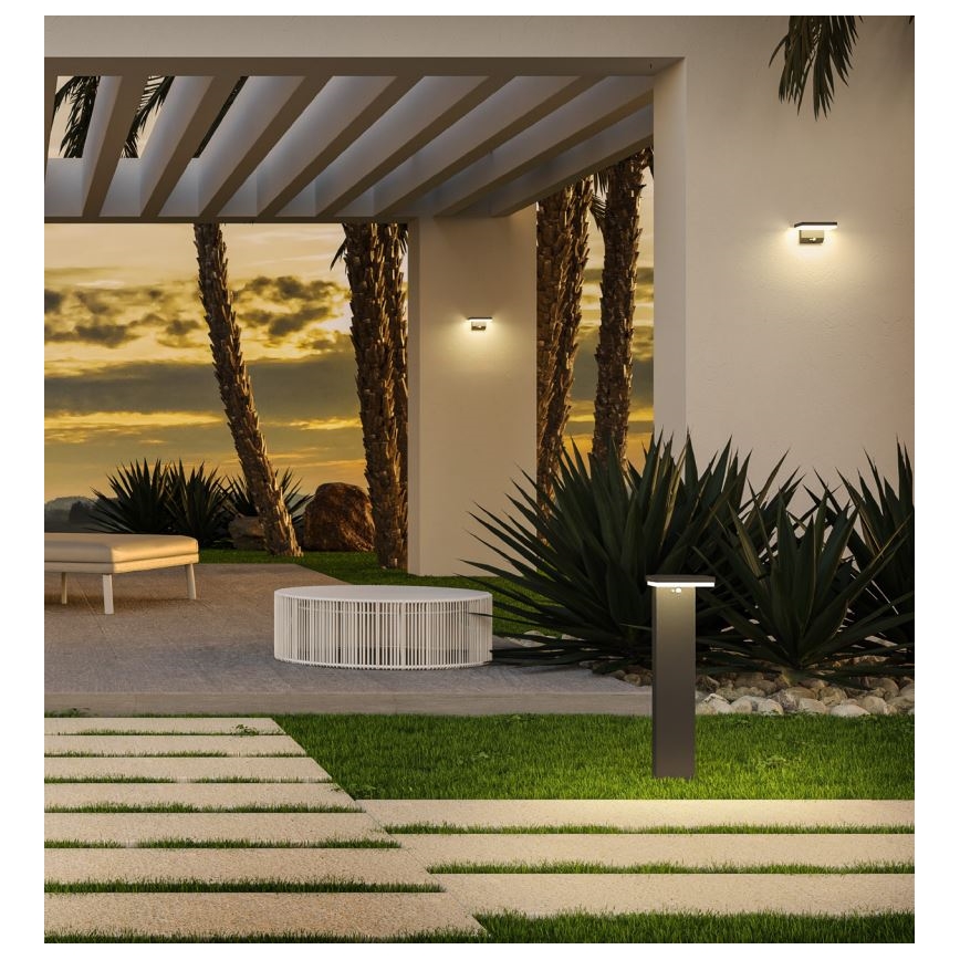 Redo 90535 - LED solcell väggbelysning med sensor TAIYO LED/2W/3,7V 3000K 2200 mAh IP54 antracit