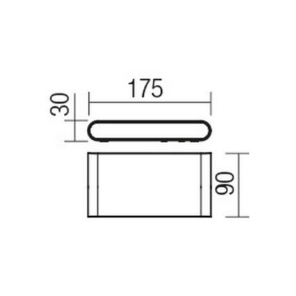 Redo 9054 - LED vägglampa för utomhusbruk POCKET LED/6W/230V IP54