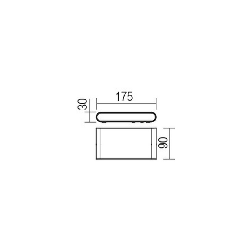Redo 9054 - LED vägglampa för utomhusbruk POCKET LED/6W/230V IP54
