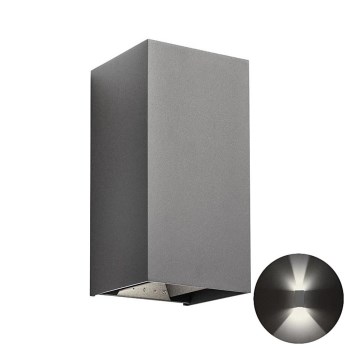 Redo 90553 - LED vägglampa för utomhusbruk VARY 2xLED/10W/230V 3000K IP54 antracit