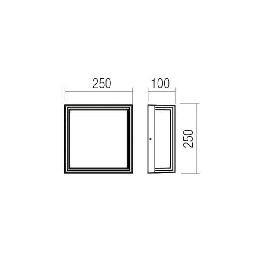 Redo 90565 - LED vägglampa för utomhusbruk QUADRIS LED/20W/230V IP54 antracit
