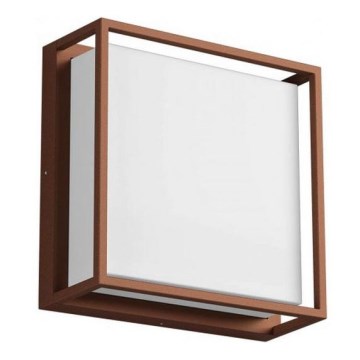 Redo 90566 - LED vägglampa för utomhusbruk QUADRIS LED/20W/230V IP54 brun